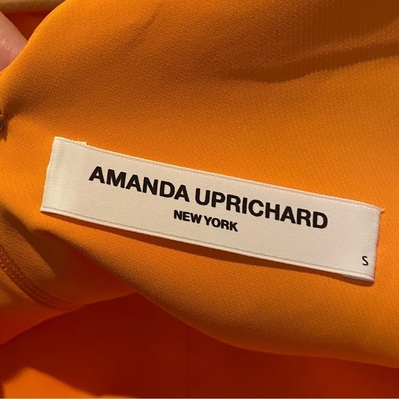 AMANDA UPRIGHT Women Yellow Mustard Bow Party Dress Size Small - Picture 6 of 7